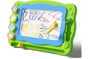 CI VETCH Magnetic Drawing Board Large Doodle Board Toddler Toys for Girls Boys 2 3 4 5 6 7 Year Old Kids, Montessori Preschool Educational Travel Toys Gifts Etch A Colorful Sketch Magnet Erasable Writing Pad
