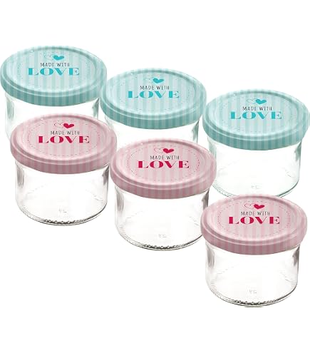 Axentia Einmachglas ca. 330 ml, 6 Stück, Love Küche, Haushalt & Wohnen