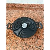 Makkam Home Silikon Tencere Kapağı, Tava Kapağı, Isı Koruyucu, Vakumlu kapak, Muhafaza kapağı (Siyah, 20Cm)
