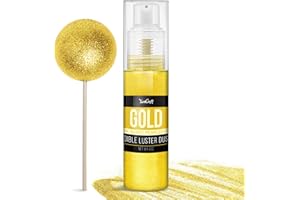 YUMCRAFT Paillettes Comestibles Spray Or, 20g Paillettes Alimentaires Comestibles pour DéCoration de GâTeaux, Cocktail, Boisson, Spray Paillette - Colorant Alimentaire Poudre pour Cookie, Bonbon, GlaçAge