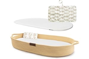 Yunioo Wickelkorb Baby mit Reise Wickelauflage, Weiche, tragbare, wasserabweisende Hülle Babykorb - Geschenke für Baby