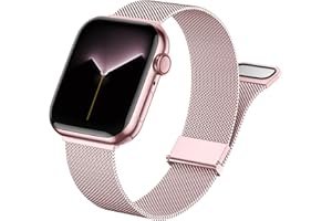 Faliogo Metalowe paski kompatybilne z Apple Watch 38 mm, 40 mm, 41 mm, pasek magnetyczny ze stali nierdzewnej do Apple Watch SE, iWatch serii 9, 8, 7, 6, 5, 4, 3, 2, 1, dla kobiet mężczyzn, 38 / 40 /