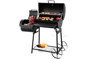 ‎TEPRO tepro Holzkohlegrill Smoker Biloxi, Grillfläche: ca. 58 x 40 cm