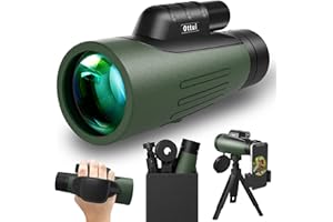 WILORI Ottui 12X50 HD Monocular Telescope, Upgraded BAK4 Prism FMC Lens Monocular for Adults with Smartphone Holder Tripod, High Power Zoom monocular for Bird Watching Hiking Stargazing Travelling Wildlife