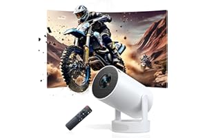 BUBA TOYS Smart Mini Beamer, Upgraded Hi-Fi Mini-Projektor mit 4K-1080P-Unterstützung, 300 ANSI-Lumen, WIFI6 & Bluetooth & Auto-Keystone Video Projektor für Schlafzimmer Heimkino