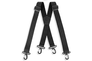 APLZGMG X Back Hidden Suspender for Men, Heavy Duty Work Suspenders w/Hooks Four-Point Belt Strap Airport Friendly Suspenders Under Clothing for Tuxedos, Formal Pants, Jeans