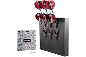 CyeeLife Wall Mounted Darts Holder/Stand,Dart Case Displays 6 Set of Steel/Soft Tip Darts,Compatible with All Sisal & Electronic Dartboards, Surrounds & Cabinets