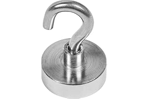 Connex Neodym-krukmagnet – med skruvkrok – Ø 25 x 8 mm – 1 st. – extra stark magnet – 21 kg vidhäftningsförmåga – för hushåll