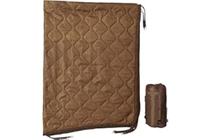 USGI Industries Military Woobie Blanket | Thermal Insulated Camping Blanket, Poncho Liner | Large, Portable, Insulation, Water-Resistant, for Hiking, Survival | Compression Carry Bag