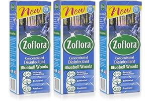 Zoflora 3 x Concentrated Antibacterial Disinfectant Bluebell Woods 500ml
