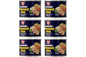 Amanda 555: Tinned Cod Roe | The Original Cod Roe | High in Protein Omega 3 Vitamin D & B12 | MSC Certified, Sustainable, and Delicious | Perfect for Home or Fish & Chip Shops (6 x 200g)