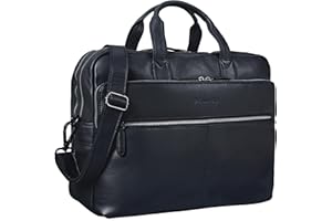 STILORD 'William' Businesstasche Leder groß XL Lehrertasche Aktentasche 15,6 Zoll Laptoptasche Bürotasche Ledertasche Vintage Umhängetasche Echtleder