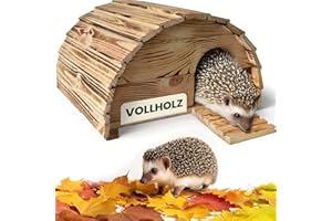 zooprinz Igelhaus aus Vollholz – winterfest & wetterfest, mit Bodenplatte – Labyrinth-Eingang gegen Räuber – erhöht, warm & trocken – Outdoor Igelfutterhaus für Garten, fertig montiert, Made in Europa