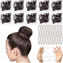 50 Retine Capelli + 10 Clip A U - Set Invisibile Per Parrucche E Acconciature - Foto 2