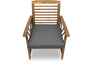 ‎CHILLY PILLEY chilly pilley Stuhlkissen Gartenkissen Gartenstühle Stuhlauflage Stuhlpolster Sitzkissen Abnembar Bezug Mit Reißverschluss Auflage Set Garten Kissen (60x60x5, Grau)