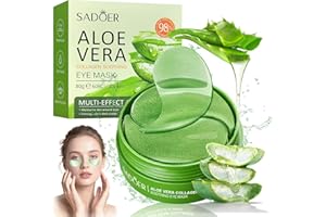 GELPRETTY 60 Pezzi Patch Occhi Idratanti con Aloe Vera, Maschera Idratante Anti-Occhiaie e Anti-Borse, Cerotti Rinfrescanti per Occhi per Rughe e Puffiness, cura degli occhi, idratante, rinfrescante