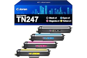 Coloran TN247 Compatible Cartouche de Toner pour Brother TN243 TN 247 pour Brother DCP L3550CDW MFC L3750CDW MFC L3770CDW HL L3210CW HL L3230CDW HL L3270CDW (4-Pack)