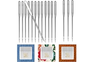 AELMIYW 60 PCS Heavy Duty Sewing Machine Needles, Universal Size 90/14 100/16 110/18 Sewing Machine Needles for Leather Jeans Canvas Thick Fabric Autumn Coat