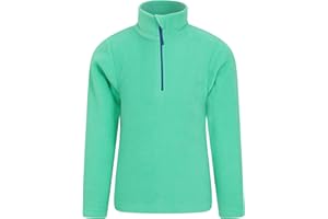 Mountain Warehouse Camber Kids Coral Fleece Top - Lightweight, Quick Drying, Breathable Sweatshirt for Outdoor Activities - Unisex, Suitable for Winter Layering
