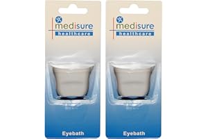 MEDISURE Mediusure Healthcare One Size Plastic Eyewash Pain Relieve Cleaning Eye Bath Cup x 2