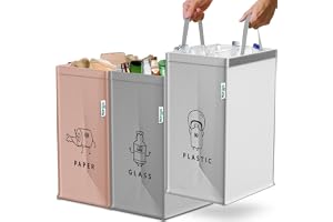 NORGGO® Återvinningskärl, 40L Sopsorteringspåsar 3 Fack