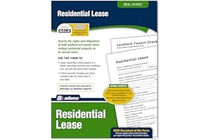 Adams Residential Lease, Forms and Instructions [Print and Downloadable] (LF310)