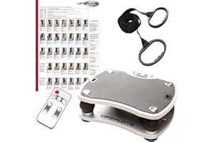 MAXXUS Plateforme Vibrante LifePlate 1.0 - Télécommande, Vibrations 3D, Écran LED, Système d'Amortissement, Coussin, Max 100kg - Plaque Vibrante, Perte de Poids, Home Trainer, Fitness, Sport Maison