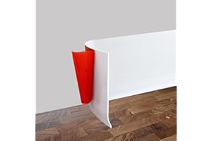 ANKEKOLYSTAR Rodapies Autoadhesivo PVC, 3.5/6/10 M Flexible Rodapie Adhesivo, Zocalos Pared, Rodapie Apto Para Cocina, Sala de Estar y Baño, Ancho 8/10 cm (Blanco, 8cm x 3.5 metros)