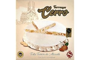 THE BLACK HOOF Turrón de Alicante Duro TORTA Cerro Qualité Suprême 100% Naturel - Amandes et Miel Touron Dur 200 g - Sans Gluten, Sans Lactose