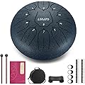LEKATO Steel Tongue Drum à 10 Pouces, Tambour Handpan avec 11 Notes en D, Tambour à Langue avec Sac pour Méditation, Yoga, Education Musicale, Bleu Marine