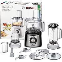 Bosch MultiTalent 3 MCM3501MGB Compact 800 W Food Processor - Black & Stainless Steel