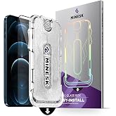 Minesk MAGIC GLASS iPhone 12 PRO MAX i&ccedil;in Otomatik Hizalama Aparatlı Ekran Koruyucu (G&uuml;&ccedil;lendirilmiş Temperli Cam) Takılırken 