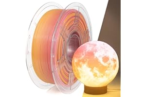 IEMAI Gradient Translucent PETG 3D Printer Filament, PETG Filament 1.75mm, Color Change Filament PETG Pink & Yellow, Multicolor Filament PETG 1.75mm 1Kg Spool