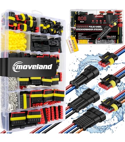 Hengliang Store 16-pins Waterdichte Connector Set – Sumitomo-stekker, Mannelijk Of Vrouwelijk, Zwart Met Rubberen Afdichtingen – Geschikt Voor Autokabels