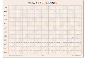 Good Tuesday - 2026 Year Wall Planner, This is the Year - Large A1 Planner, Landscape - With Week Numbers & Moon Phases - Non-Toxic Vegetable Ink, 100% Recycled Matte Paper, UK Made