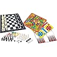 LEXIBOOK JGM800 8-in-1 Set, Chess, Backgammon, Chinese Checkers, Nine Men's Morris, Snakes and Ladders, Goose, Ludo Game
