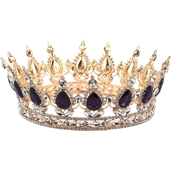 Bronze Königin Krone – Barock-Tiara Mit Kristall & Perlen, Für Braut, Party & Cosplay