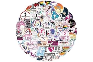 AFFOTO Lot de 100 autocollants de gymnastique pour ordinateur portable,Cadeau pour enfants, adolescents, adultes, garçons, gymnastiques, voiture, bagage