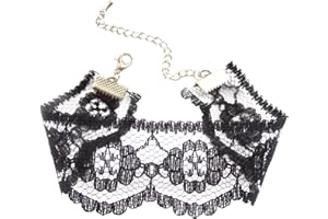 dunns-jewels Black Lace Choker Pagan Gothic Burlesque Style 25mm