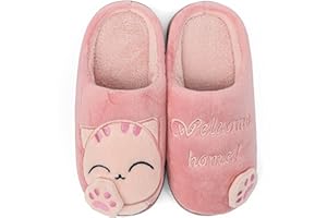ChayChax Carino Cartone Animato Pantofole da Casa Bambini Uomo Donna Inverno Peluche Ciabatte Interne Comode Caldo Scarpe di Cotone Invernale