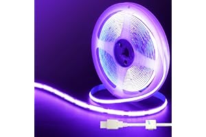 Clearhill 5V USB COB‑LED‑lister, 9,84 fot/3 m, lila, 320 lysdioder/m, 8 mm bredd, 1 m USB‑kabel, flexibel LED‑tejp för hemmag