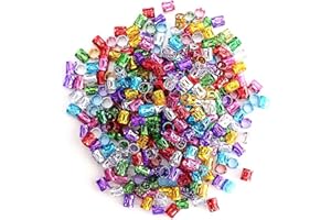 SKHAOVS 200 Pezzi Dreadlock Perline Clip a Spirale, Ornamento per Capelli Intrecciato, Capelli Treccia Perline, Dreadlocks per Accessori, Accessori Capelli Donna, per Uomini e Donne