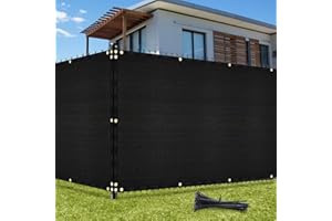 UIRWAY Telo Ombreggiante Nero 1,8m x 10m Rete Ombreggiante Occhiellato Protezione 90% Blocco Privacy Servizio Pesante HDPE 142g/m² Frangivista per Recinzione Giardino Terrazzo (Nero)