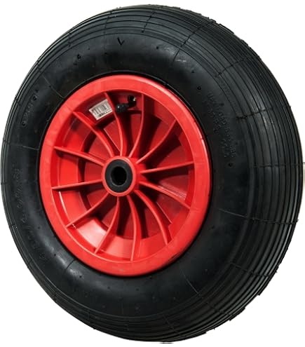 Roue De Brouette Double Gonflable Ø400 Mm – 2 Roues Pour Brouette Robuste Et Maniable
