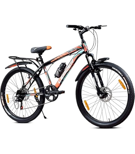 Hercules Dynamite ZX Bicycle 24T Black/Deep Orange : Amazon.in