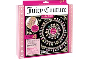 Make It Real Juicy Couture Charming Friendship Bracelet Making Kit - Kids DIY Jewellery Making Kit with Charm and Beads - Gifts for Girls