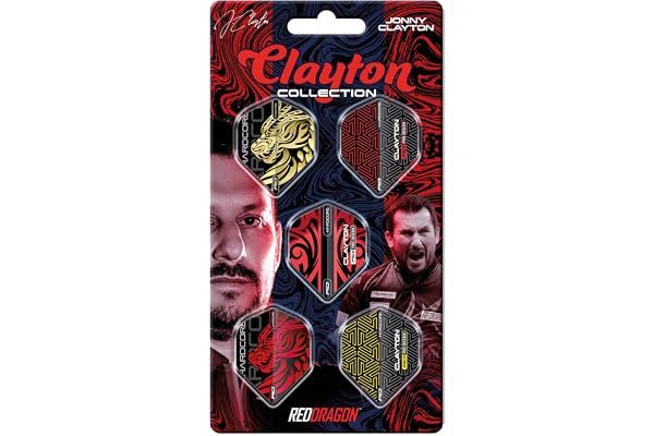 RED DRAGON Peter Wright Snakebite DWC Hardcore Fléchettes Vol Collections 5 Jeux par Paquet (15 Vols au Total)