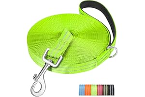 X XBEN Robuste & Leichte Schleppleine für Hunde, 3M 5M 10M 15M 20M 25M 30M 50M Schleppleine mit Handschlaufe, Lange Hundeleine mit Metallhaken, Reflektierend Laufleine für Kleine Mittlere Große Hunde