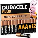 Duracell Plus AAA Batteries (12 Pack) - Alkaline 1.5V - Up To 100% Extra Life - Reliability For Everyday Devices - 0% Plastic