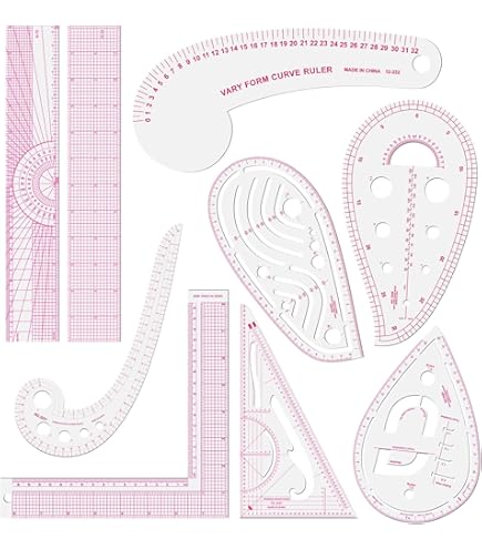 French Curve Ruler Sewing Ruler Dressmaking Tailors Ruler Drawing Template Measure Ruler Dress Curve Rulers For Pattern Maker 7pcs 1 thumbnail image